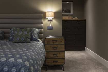 Kymarn Construction bedroom renovation with nightstand furnishing detail