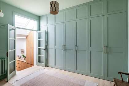 Kymarn Construction fitted wardrobe room finished in green