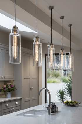 Kymarn Construction kitchen renovation with pendant lighting over island