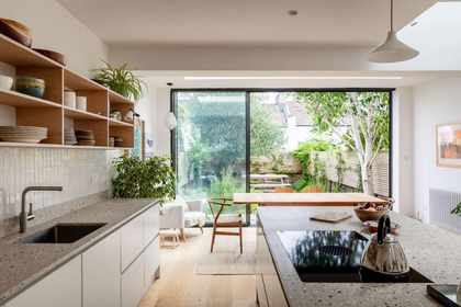 Kymarn Construction kitchen extension with roof skylights