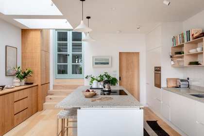 Kymarn Construction kitchen renovation with bespoke wood cabinetry
